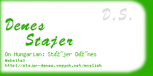 denes stajer business card